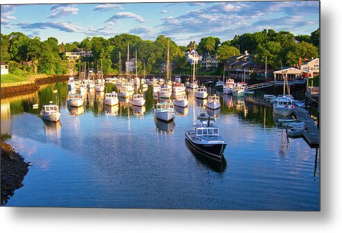 Boat Metal Print featuring the photograph Lobster Boats - Perkins Cove - Maine #2 by Steven Ralser
