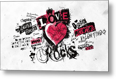 Valentine's Day Metal Print featuring the digital art Valentine's Day #2 by Maye Loeser