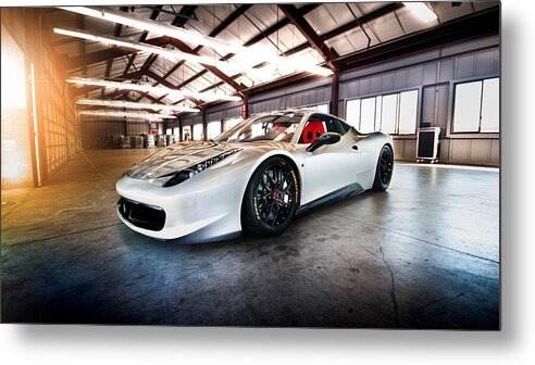 Ferrari Metal Print featuring the photograph Ferrari #27 by Mariel Mcmeeking