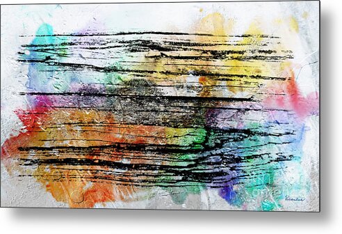 Abstract Metal Print featuring the painting 2g Abstract Expressionism Digital Painting by Ricardos Creations