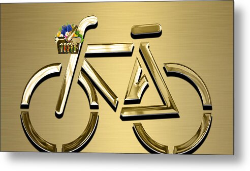 Bike Metal Print featuring the mixed media Bicycle Collection #6 by Marvin Blaine