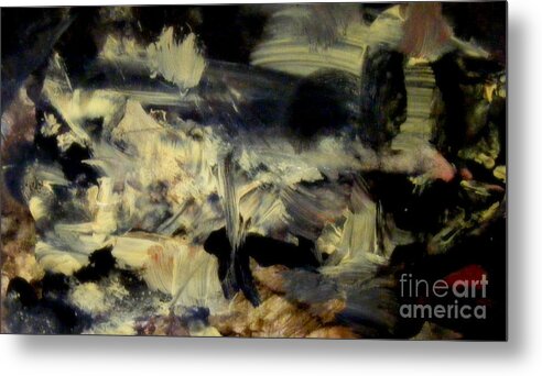 Abstract Landscape Painting With Ink And Acrylic Metal Print featuring the painting A Dream by Nancy Kane Chapman