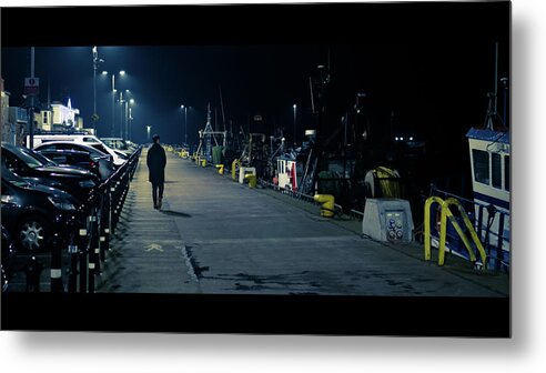 Candid Metal Print featuring the photograph A late walk - Howth, Ireland - Color street photography by Giuseppe Milo