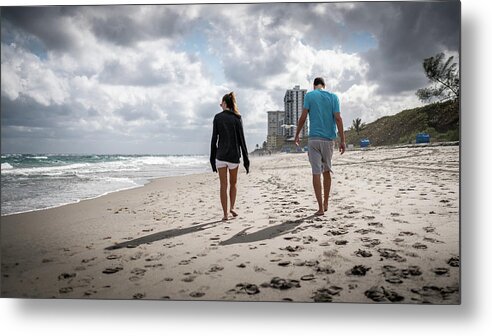 Beach Metal Print featuring the photograph A relaxing day - Florida, United States - Color street photography by Giuseppe Milo