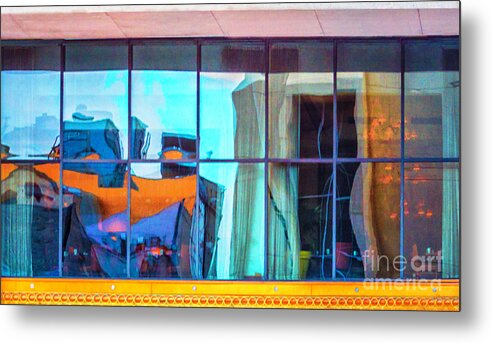Architecture Metal Print featuring the photograph Abstract Architectural Reflection by Frances Ann Hattier