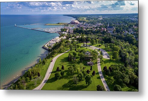 Yourhomeport Metal Print featuring the photograph Aerial of Port Washington by James Meyer