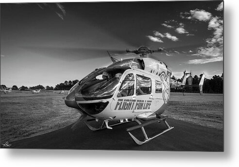 Helicopter Metal Print featuring the photograph Air Methods Helicopter, Air Ambulence by Phil And Karen Rispin