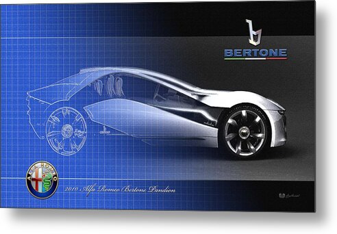 Wheels Of Fortune By Serge Averbukh Metal Print featuring the photograph Alfa Romeo Bertone Pandion Concept by Serge Averbukh