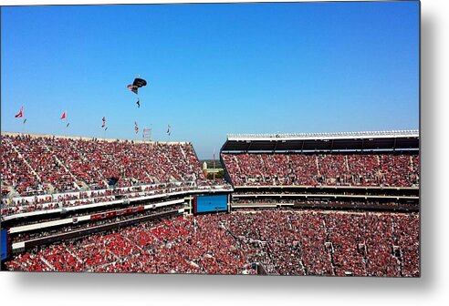 Gameday Metal Print featuring the photograph Army Rangers Drop In On Gameday by Kenny Glover