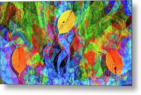 Autumn Metal Print featuring the photograph Autumn Leaves Abstract by Jeff Breiman