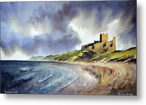 Bamburgh Castle Metal Print featuring the painting Bamburgh Castle by Paul Dene Marlor