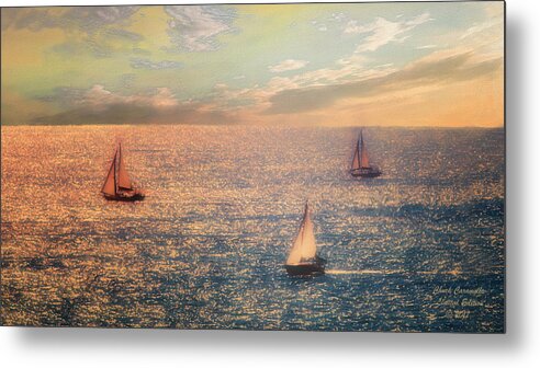 Fine Art Photography Metal Print featuring the photograph Banderas Bay ... by Chuck Caramella