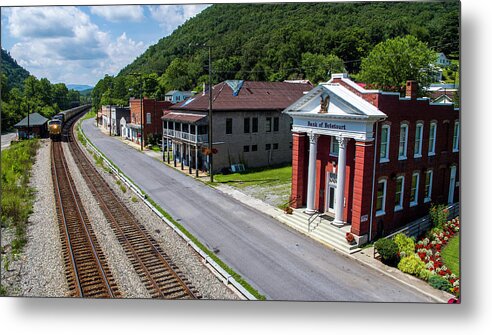 Small Town Metal Print featuring the photograph Bank of Botetourt 3 by Star City SkyCams