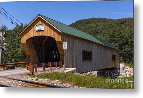 Bartonsville Covered Bridge Metal Print featuring the photograph Bartonsville Covered Bridge by Scenic Vermont Photography