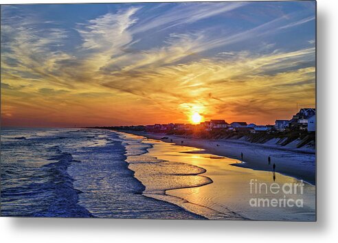 Sunset Metal Print featuring the photograph Beach Bum by DJA Images