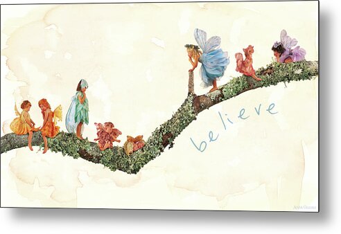Fairies Metal Print featuring the photograph Believe by Anne Geddes