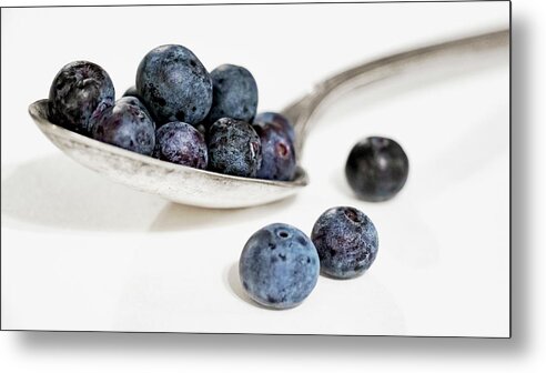 Blueberries Metal Print featuring the photograph Blueberries for... by Holly Ross