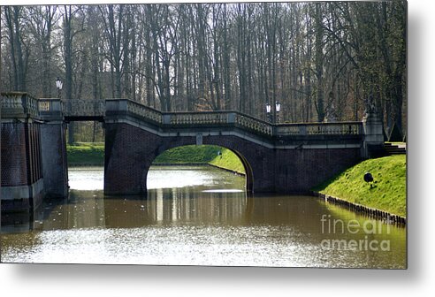 Bridge Metal Print featuring the photograph Bridge at Castle Nordkirchen by Eva-Maria Di Bella