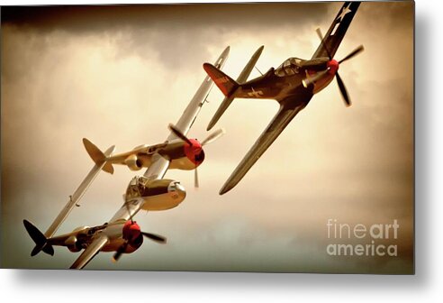 Aircraft Metal Print featuring the photograph Brothers in Arms by Gus McCrea