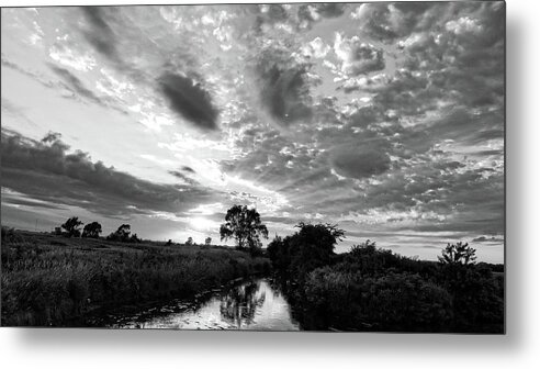 Sunset Metal Print featuring the photograph Butler County Sunset BNW 2 by Bonfire Photography