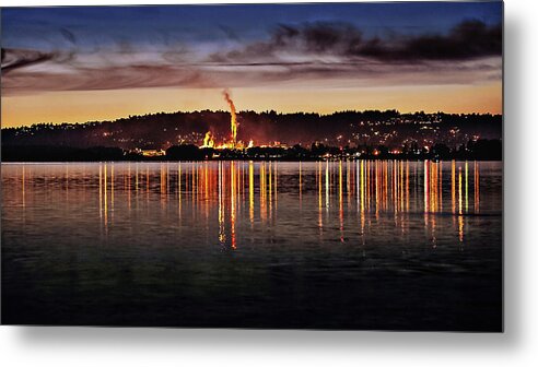 Water Metal Print featuring the photograph Camas on the Columbia by John Christopher