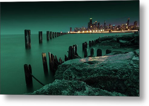 Chicago Metal Print featuring the photograph Chilly Chicago 2 by Dillon Kalkhurst