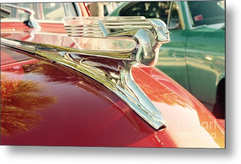 Cars Metal Print featuring the photograph Classic Cars - 1941 Chevy Special Deluxe Business Coupe - Flying Lady hood ornament by Jason Freedman