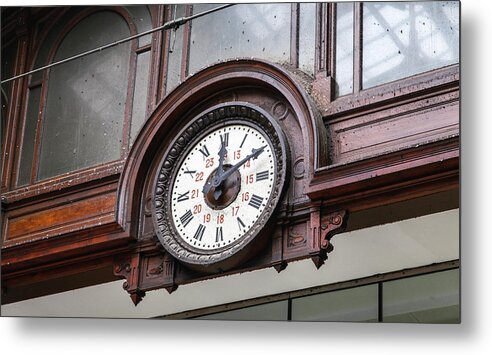 Clock Metal Print featuring the photograph Clock du Nord by Ross Henton