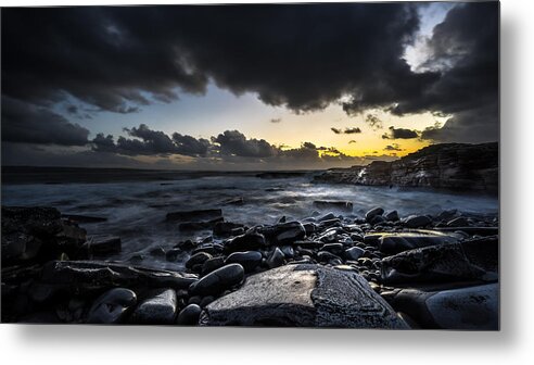 Blu Metal Print featuring the photograph Cloghaundine - Liscannor, Ireland - Travel photography by Giuseppe Milo