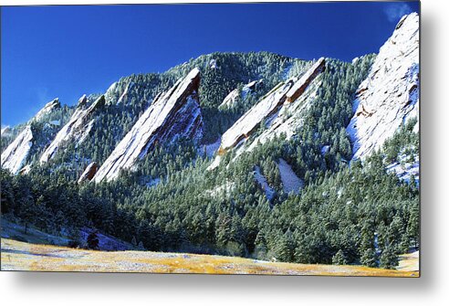 Colorado Metal Print featuring the photograph All Five Colorado Flatirons by Marilyn Hunt