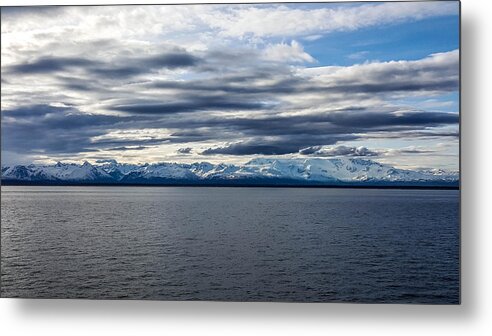 Cook Inlet Metal Print featuring the photograph Cook Inlet View Mountains by Britten Adams