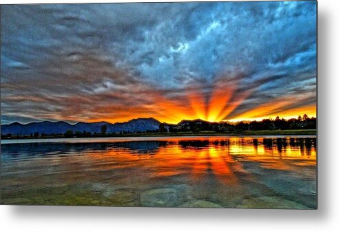 Sunset Metal Print featuring the photograph Cool Nightfall by Eric Dee