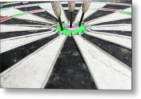 Accuracy Metal Print featuring the photograph Dartboard by Tom Gowanlock