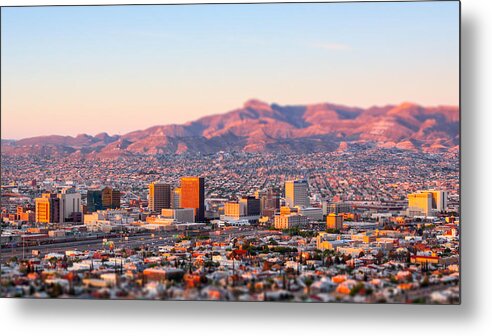 Border Metal Print featuring the photograph Downtown El Paso Sunrise by SR Green