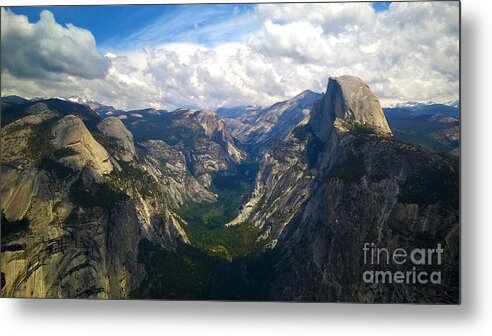 Yosemite National Park Metal Print featuring the photograph Dramatic Yosemite Half Dome by Debra Thompson