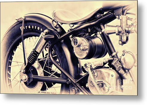 Royal Enfield Metal Print featuring the photograph Enfield Bobber by Tim Gainey