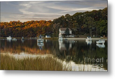 Centerport Metal Print featuring the photograph Fall Sunset in Centerport by Alissa Beth Photography
