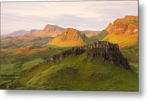 Isle Of Skye Metal Print featuring the photograph First Light on the Quairing by Stephen Taylor