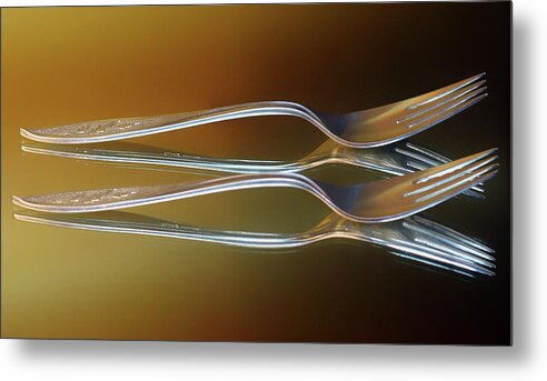 Kitchens Metal Print featuring the photograph Forks by Nikolyn McDonald