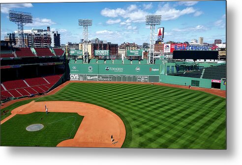 Fenway Park Metal Print featuring the photograph Game Day Preparations by Mountain Dreams