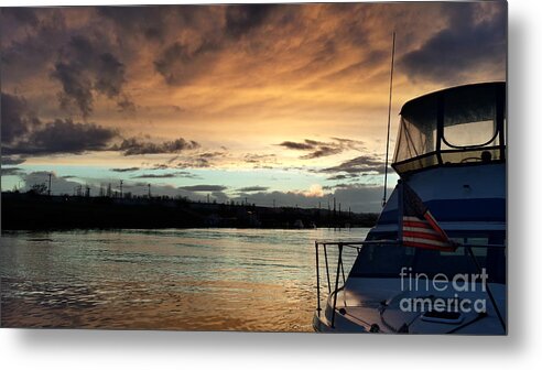 Sunset Metal Print featuring the photograph God Bless America by Lisa Debaets