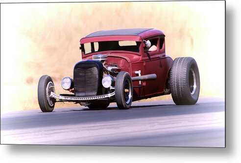 Chopped Coupe Metal Print featuring the photograph Highboy Coupe by Steve McKinzie