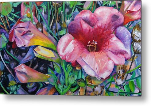 Flowers Metal Print featuring the painting Fragrant blooms by Jeremy Holton
