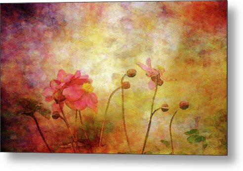 Japanese Anemone Metal Print featuring the photograph Japanese Anemone Landscape 3959 IDP_2 by Steven Ward