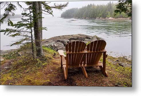 Bench Metal Print featuring the photograph Just Us Two by Holly Ross