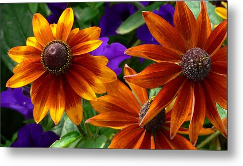 Flowers Metal Print featuring the photograph Layers of Color by Larry Keahey