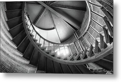 Lighthouse Metal Print featuring the photograph Lighthouse Stairs by Dillon Kalkhurst