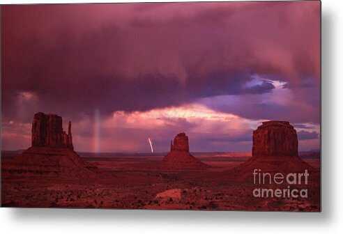 Lightning Metal Print featuring the photograph Lightning and Rainbow by Mark Jackson