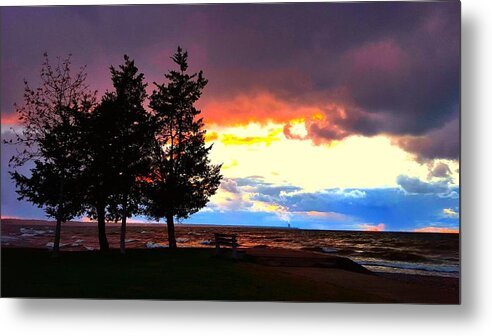 Lake Metal Print featuring the photograph Lingering Light by Dani McEvoy