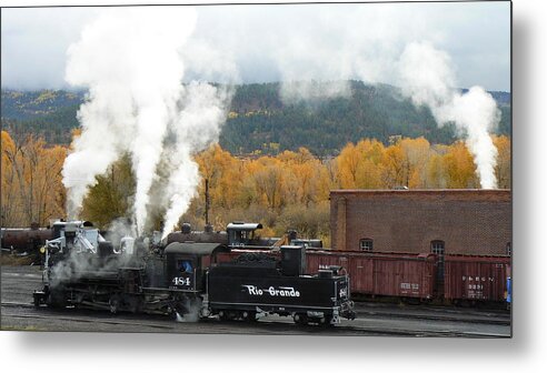 New Mexico Metal Print featuring the photograph Locomotive at Chama by Scott Rackers